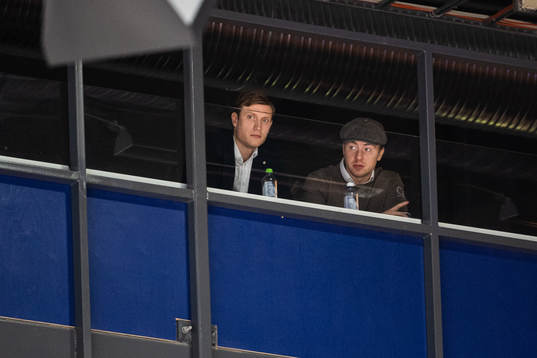 Färjestads Johan Ryno och Johan Ivarsson på läktarplats