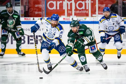 Leksands Mattias Ritola och Färjestads Jonathon Blum