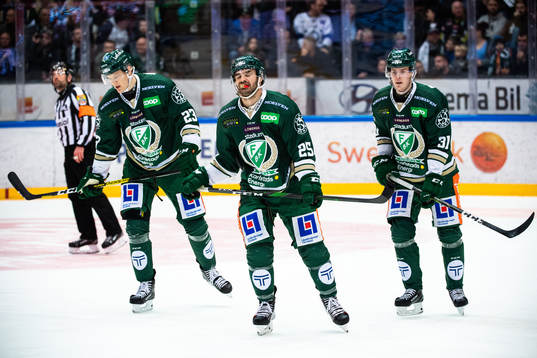 Färjestads Martin Johansson , Albin Eriksson och Carl