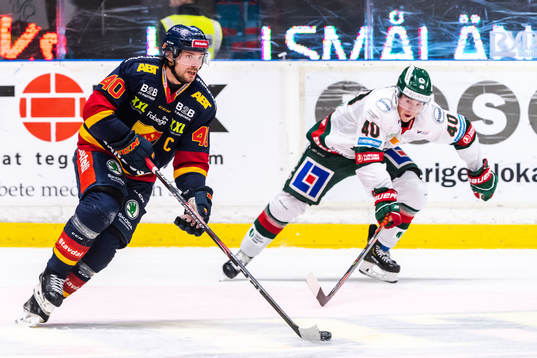 Djurgårdens Jacob Josefson och Frölundas Joel Mustonen