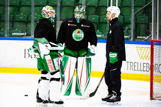 Rögles målvakt Roman Will, Christoffer Rifalk och