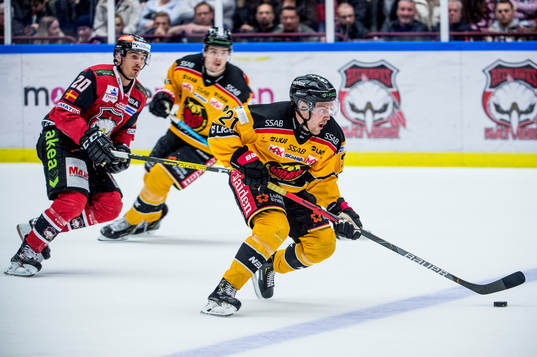 Luleås Juhani Tyrväinen mot Malmö Redhawks Henrik Hetta
