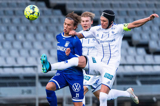 IFK Göteborgs Noah Alexandersson och Sarpsborgs Bjørn