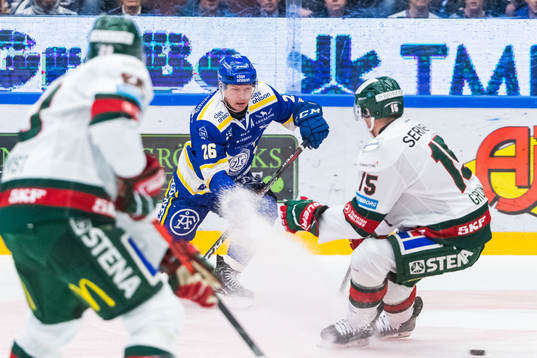 Leksands Patrik Zackrisson och Frölundas Anders Grönlund