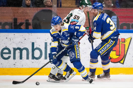 Leksands Marcus Karlberg och Frölundas Simon Hjalmarsson