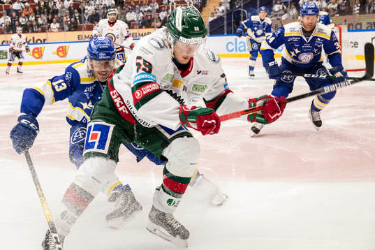Leksands Jon Knuts och Frölundas Simon Hjalmarsson