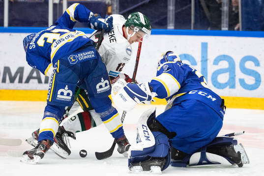 Frölundas Max Friberg och Leksands Philip Samuelsson