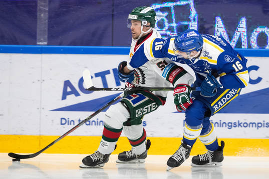 Frölundas Mats Rosseli Olsen och Leksands Daniel Gunnarsson