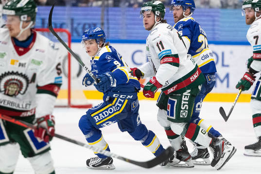 Leksands Marcus Karlberg och Frölundas Samuel Fagemo