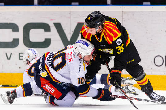 Djurgårdens Niclas Bergfors och Brynäs Linus Ölund