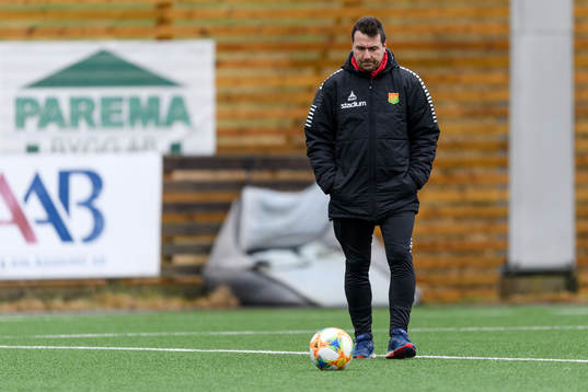 GAIS tränare Stefan Jakobsson före träningsmatchen i