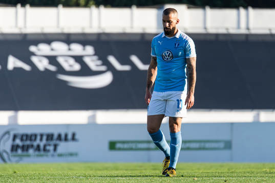 Guillermo Molins of Malmö FF looks dejected