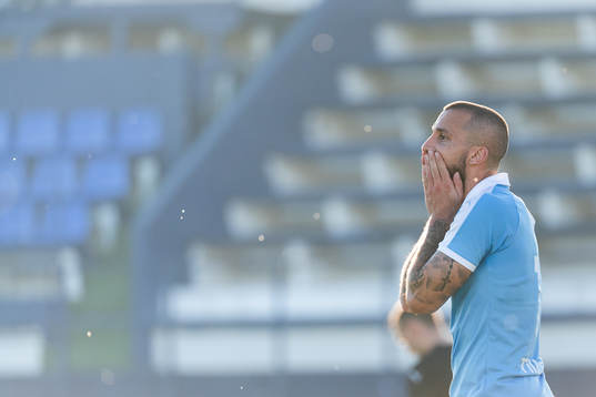 Guillermo Molins of Malmö FF looks dejected
