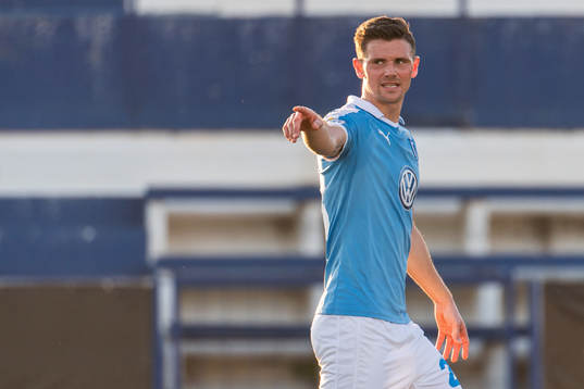 Lasse Nielsen of Malmö FF reacts