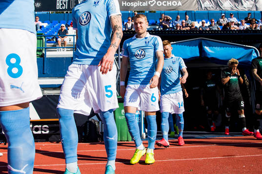 Oscar Lewicki Malmö FFs enters the pitch