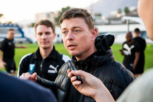 Head coach Jon Dahl Tomasson, Malmö FFs is interviewed by