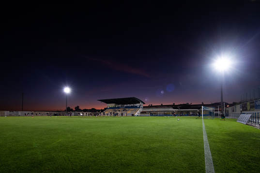 Stadium of Nora innan fotbollsmatchen i Atlantic Cup mellan