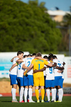 Pleyers of Norrköping prior to The Atlantic Cup match