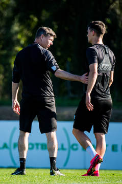 Tränare Jon Dahl Tomasson och Marcus Antonsson