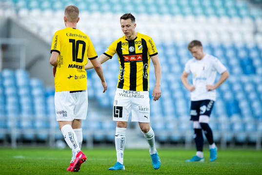 Jasse Touminen and Viktor Lundberg of Häcken