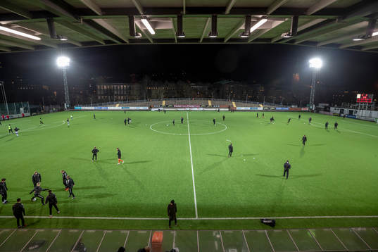 under träningsmatchen i fotboll mellan GAIS och