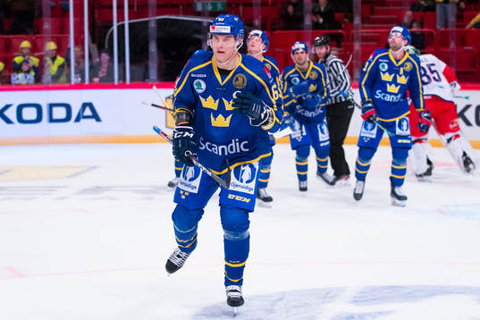 Fredrik Händemark of Sweden celebrates