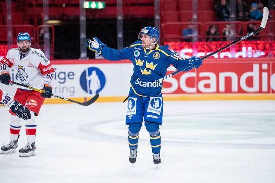 Mathias Bromé of Sweden reacts