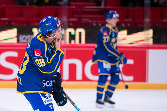 Malte Strömwall of Sweden looks dejected