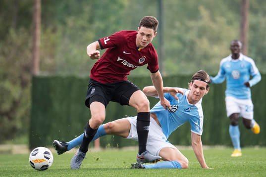 Ladislav Hrejci of Sparta Prauge and Adi Nalic of Malmö FF