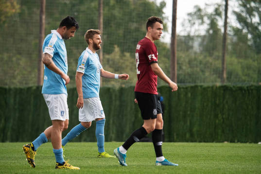 Behrang Safari and Rasmus Bengtsson of Malmö FF with