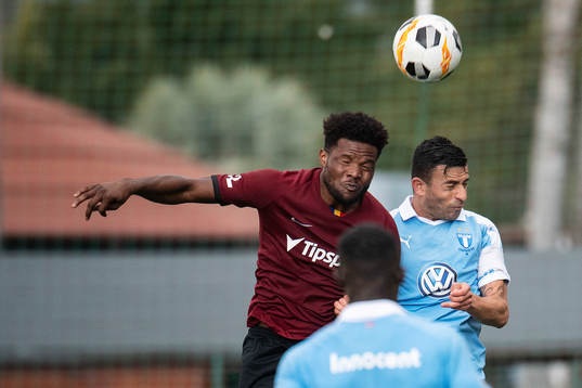 Kaku Kanga of Sparta Prauge and Behrang Safari of Malmö FF