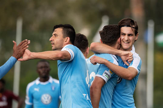 Behrang Safari, Marcus Antonsson and Adi Nalic of Malmö FF