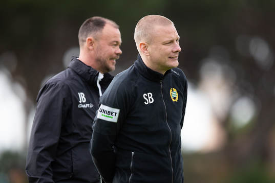 Hammarbys tränare Stefan Billborn och assisterande