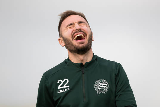 Hammarbys Muamer Tankovic skrattar