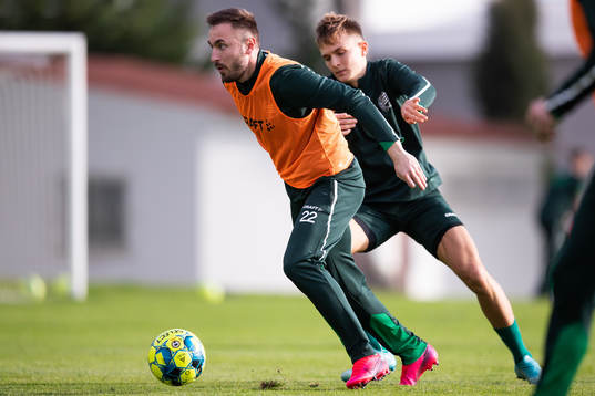 Hammarbys Muamer Tankovic och Oscar Krusnell
