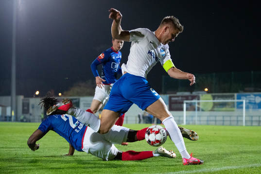 Christoffer Nyman of Norrköping and Samuel Adekugbe of