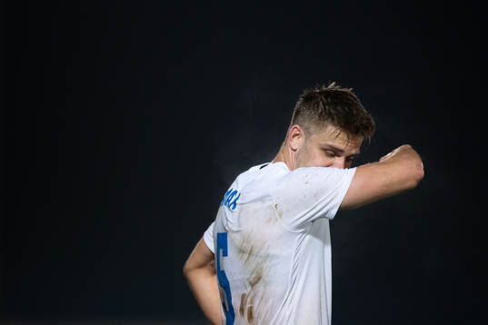 Christoffer Nyman of Norrköping look dejected due to injury