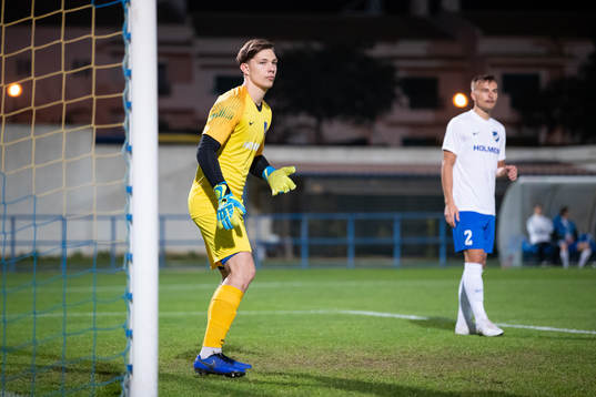 Goalkeeper Julius Lindgren of Norrköping