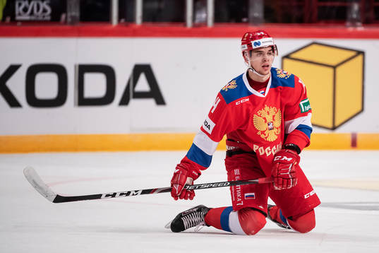 Grigory Denisenko of Russia looks dejected
