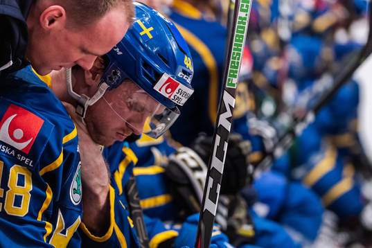 Carl Klingberg of Sweden in pain