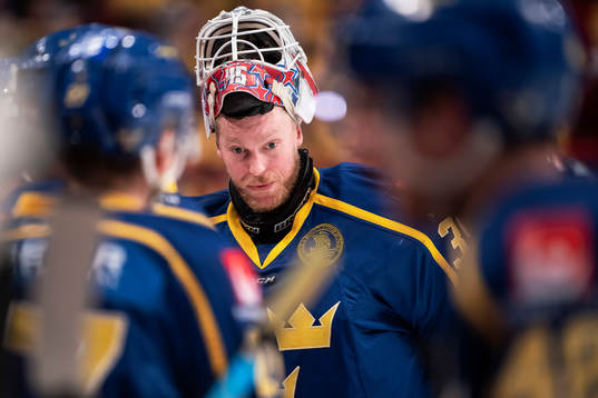 goaltender Magnus Hellberg of Sweden
