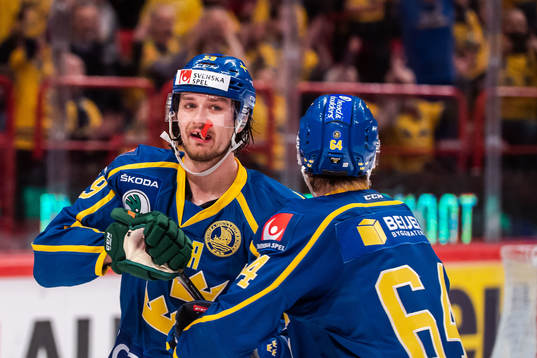 Linus Johansson of Sweden celebrates