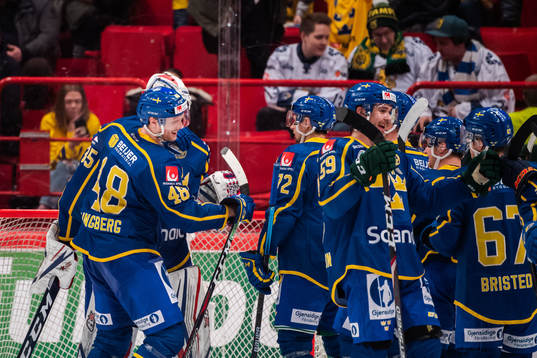 Carl Klingberg, goaltender Magnus Hellberg and Linus