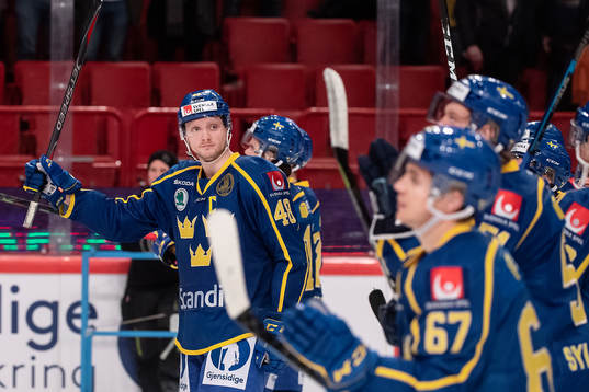 Carl Klingberg of Sweden celebrates