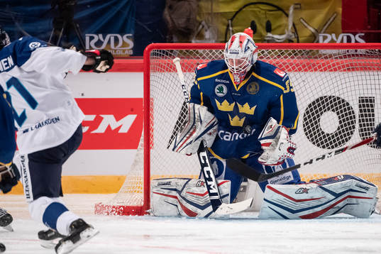 goaltender Magnus Hellberg of Sweden