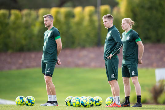 Hammarbys Richard Magyar, Aron Johannsson och Gustav
