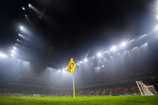 Interior of San Siro stadium prior to the Serie A match