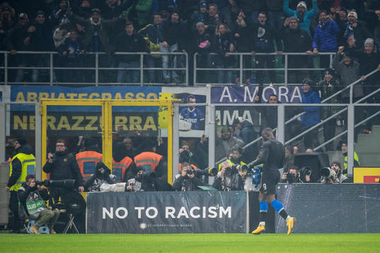 Romelu Lukaku of Inter celebrates