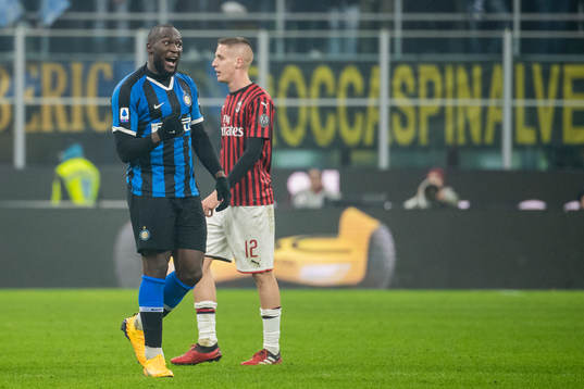 Romelu Lukaku of Inter celebrates