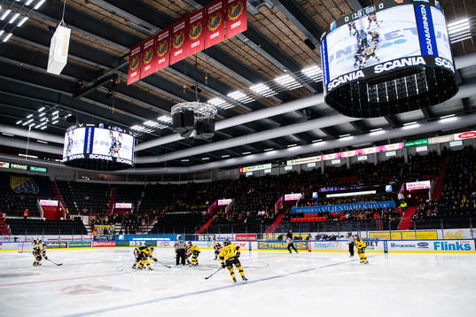 Vy över ishockeymatchen i Hockeyallsvenskan mellan